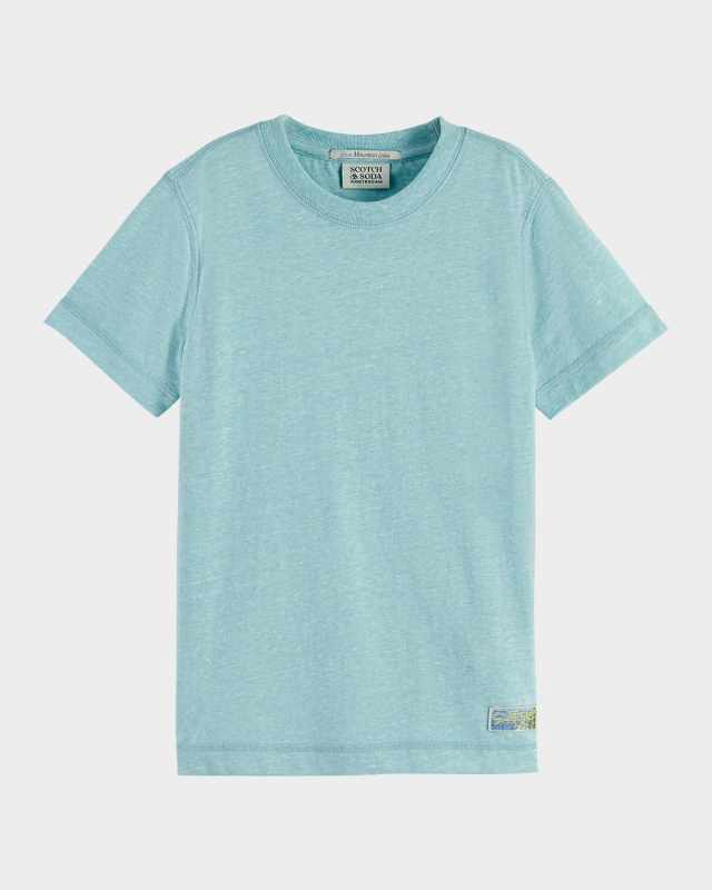 Boy's Melange Short-Sleeve Crewneck T-Shirt, Size 4-12